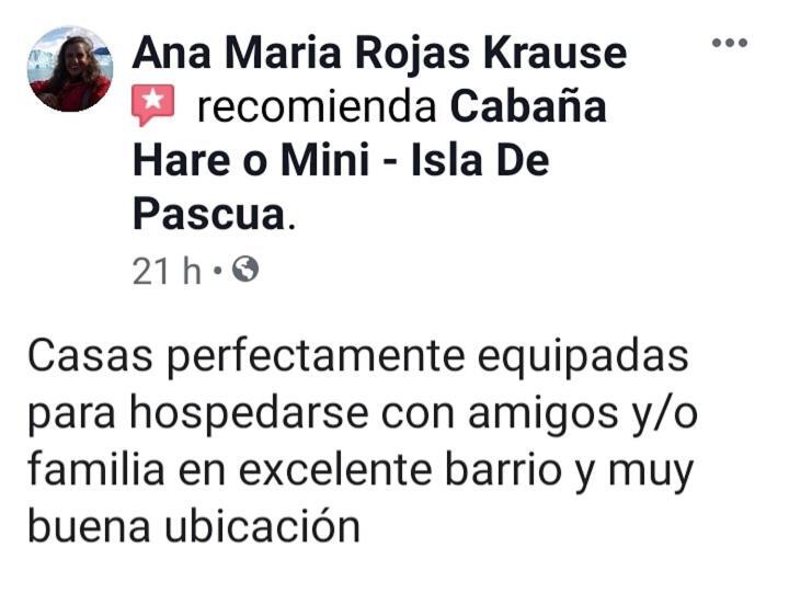 Cabana Ideal Familia 6 A 12 Personas! Ханга Роа Екстериор снимка